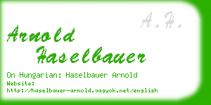 arnold haselbauer business card